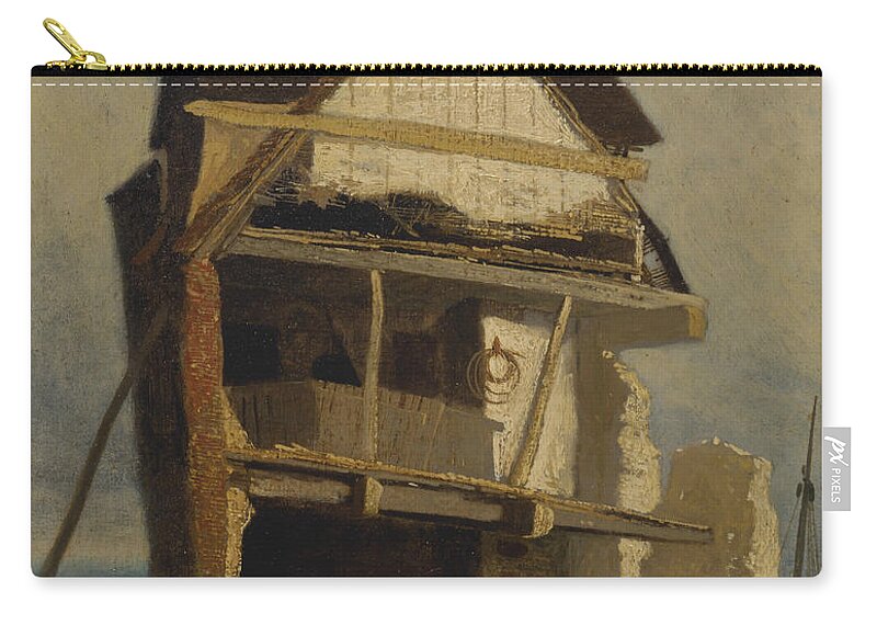John Sell Cotman Zip Pouch featuring the painting Ruined House by John Sell Cotman
