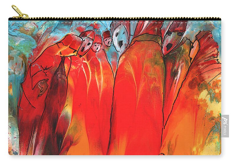 Fantasy Zip Pouch featuring the painting Rulers And Sinners by Miki De Goodaboom