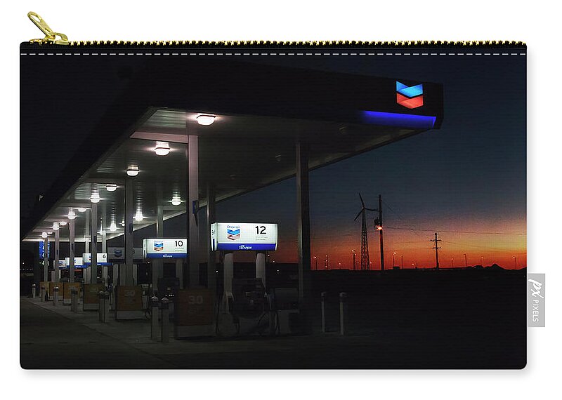 Filling Station Zip Pouch featuring the photograph Running, to make the day last a little longer by Micah Offman