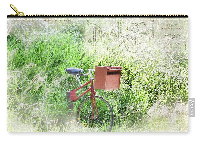 Mailbox Zip Pouch featuring the digital art Rural Mailbox by Jean OKeeffe Macro Abundance Art