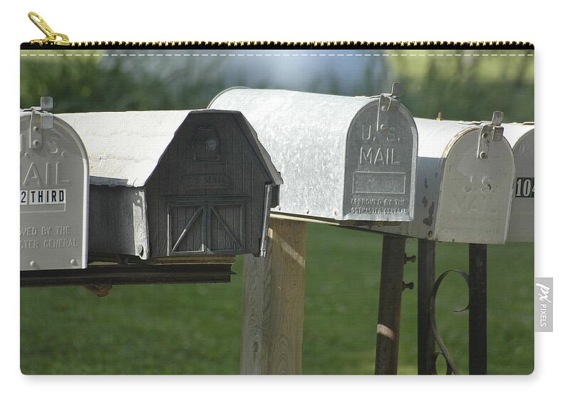 Mailboxes Carry-all Pouch featuring the photograph Rural Route by Kerry Obrist