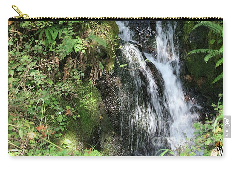 Rushing Water Zip Pouch featuring the photograph Rushing Water by Victoria Harrington