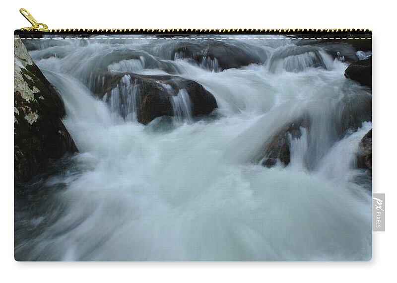 Water Zip Pouch featuring the photograph Rushing Waters by Eric Liller