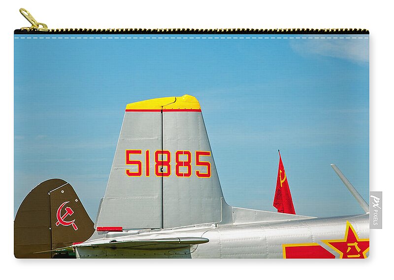Airplanes Zip Pouch featuring the photograph Russian Roundup by Stephen Whalen