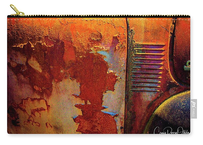 Rust Zip Pouch featuring the photograph Rust And Diesel by Craig Perry-Ollila