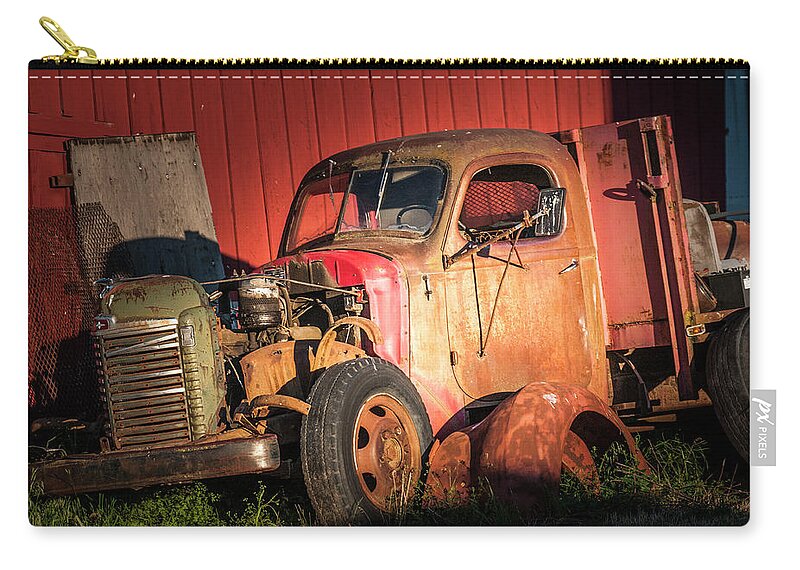 Palouse Zip Pouch featuring the photograph Rust looks good in sunlight by Usha Peddamatham