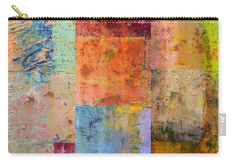 Rust Zip Pouch featuring the painting Rust Study 2.0 by Michelle Calkins