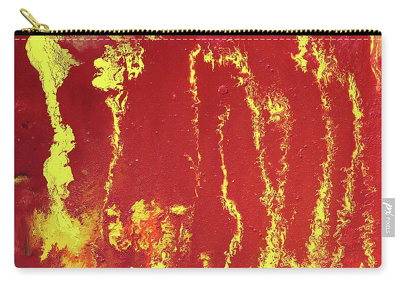 Fusionart Zip Pouch featuring the painting Rusted Sun by Ralph White
