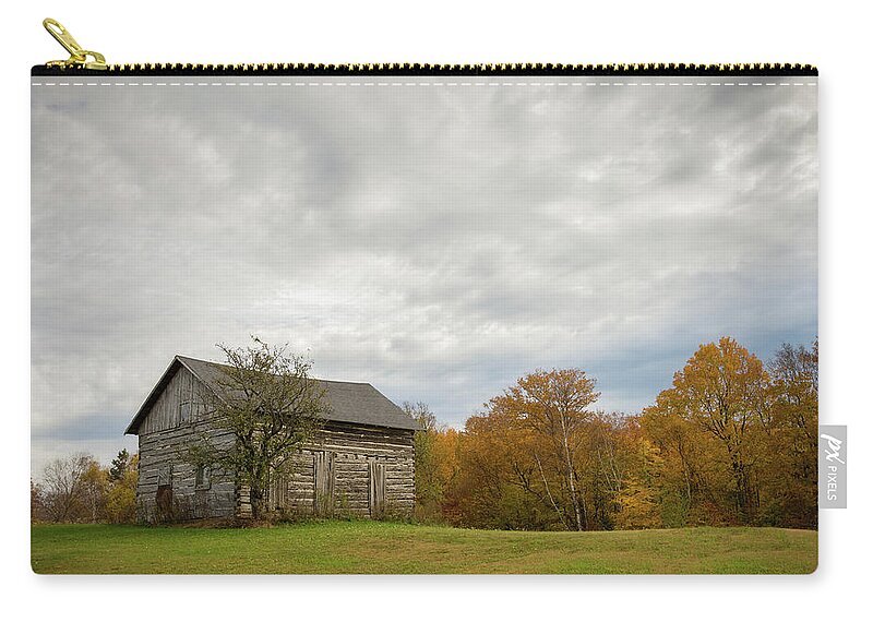 Cabin Zip Pouch featuring the photograph Rustic Cabin by Steve L'Italien
