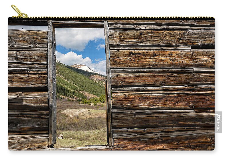 Window Zip Pouch featuring the photograph Rustic Framing by Denise Bush