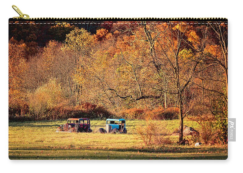 Antique Zip Pouch featuring the photograph Rusty and Oldie by Eduard Moldoveanu