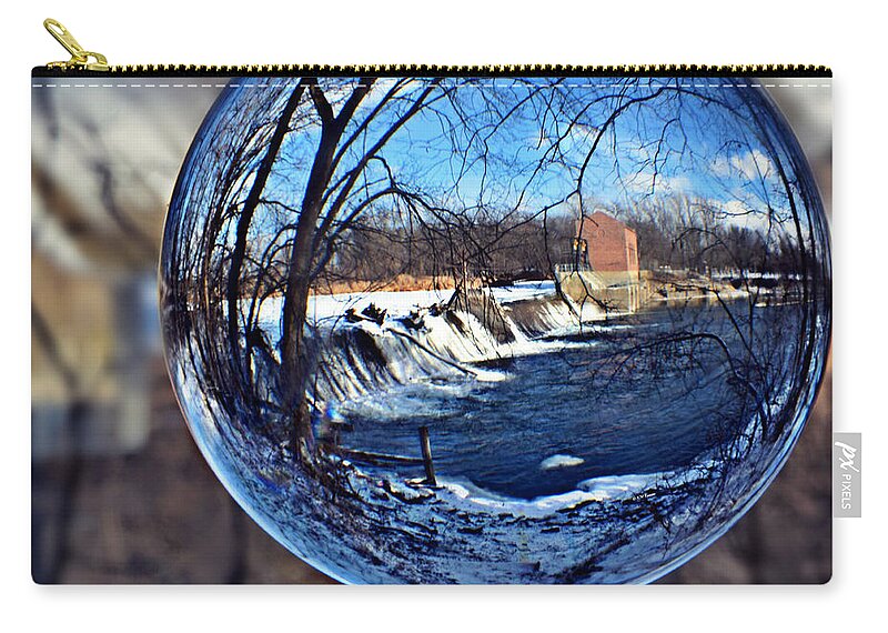 Rutland Dam Two Zip Pouch featuring the photograph Rutland Dam Two by Kathy M Krause