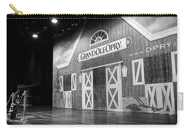 Nashville Zip Pouch featuring the photograph Ryman Opry Stage by Glenn DiPaola