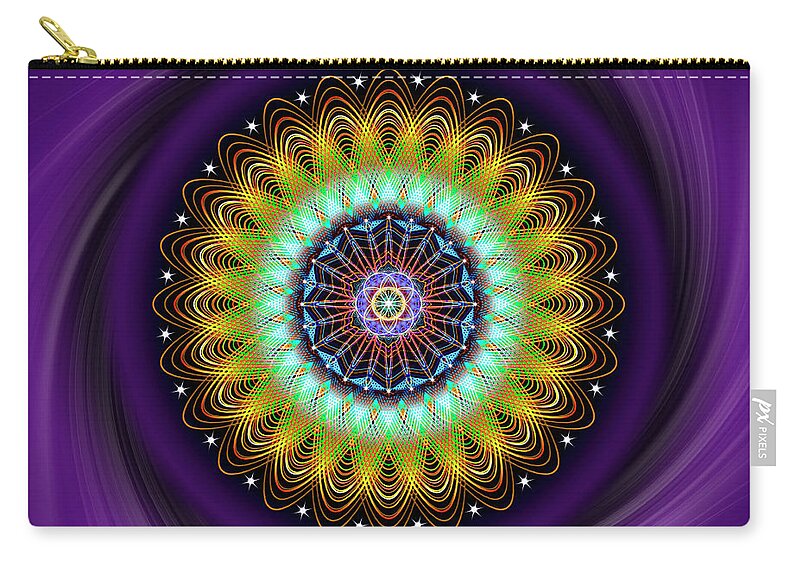 Endre Zip Pouch featuring the digital art Sacred Geometry 710 by Endre Balogh