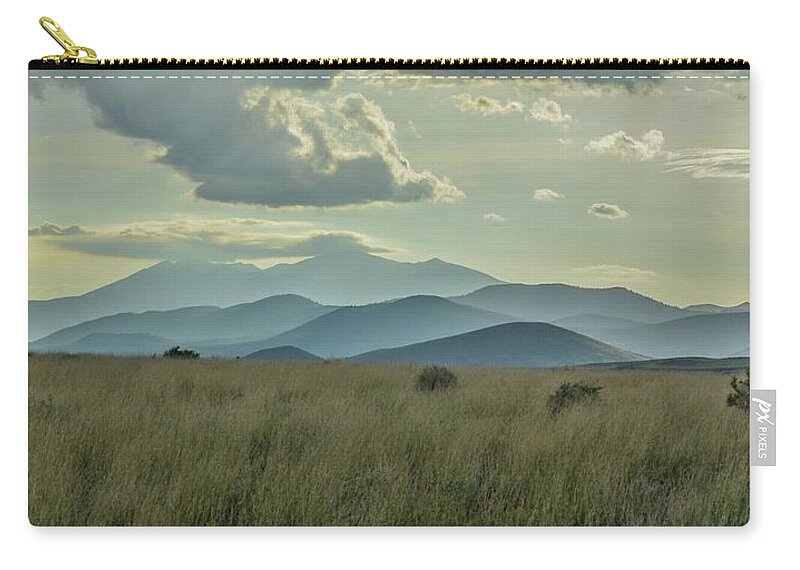 Humphreys Peak Zip Pouch featuring the photograph Sacred Mountain by Gaelyn Olmsted