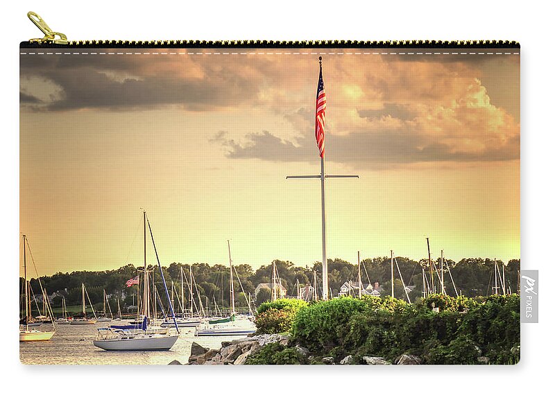 Usa Zip Pouch featuring the photograph Safe Harbor Bristol RI by Tom Prendergast