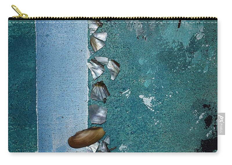 Lyrical Abstract Series Zip Pouch featuring the painting SAGA 10b by Eduard Meinema
