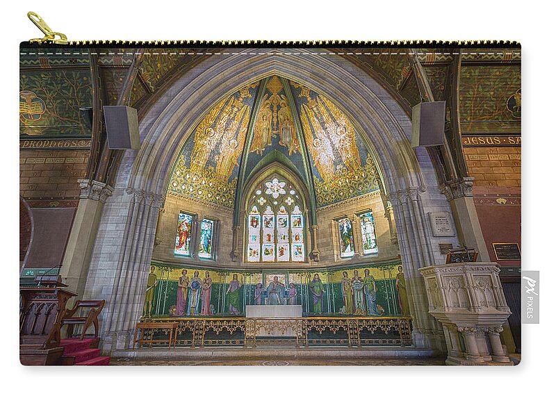 Cornell University Zip Pouch featuring the photograph Sage Chapel - Cornell by Stephen Stookey