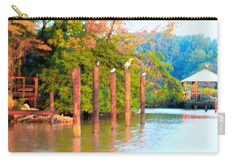 Water Zip Pouch featuring the photograph Sail at Sunrise by Art By G-Sheff