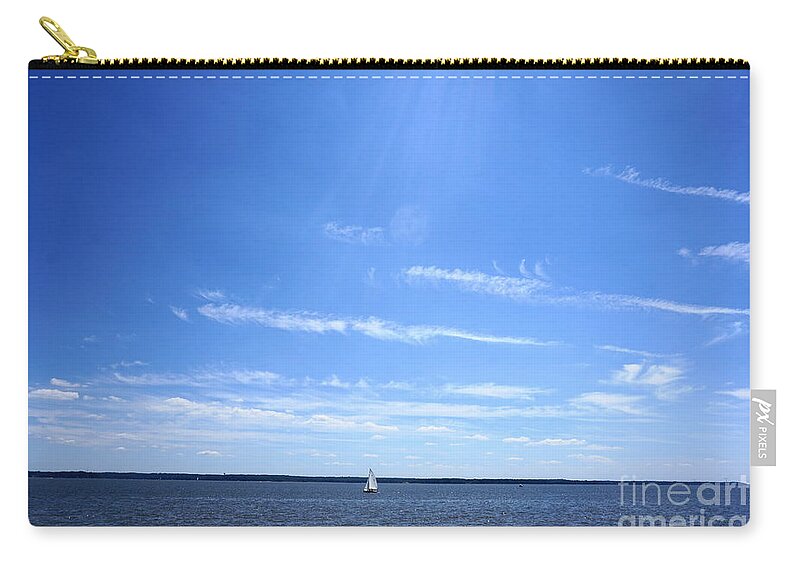 Lake Zip Pouch featuring the photograph Sailboat by Jimmy Clark