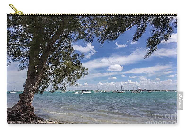 Ken Thompson Park Zip Pouch featuring the photograph Sailboats on Sarasota Bay by Liesl Walsh