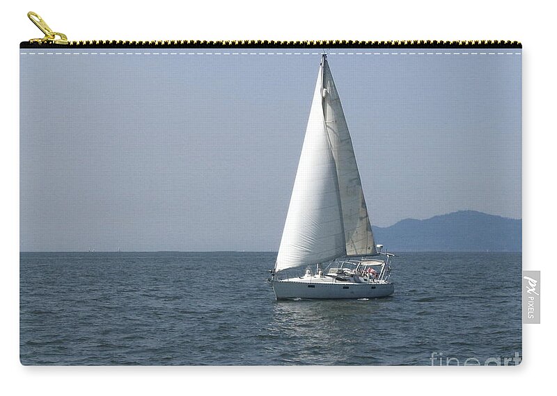 Sail Zip Pouch featuring the photograph Sailing Away by Vivian Martin