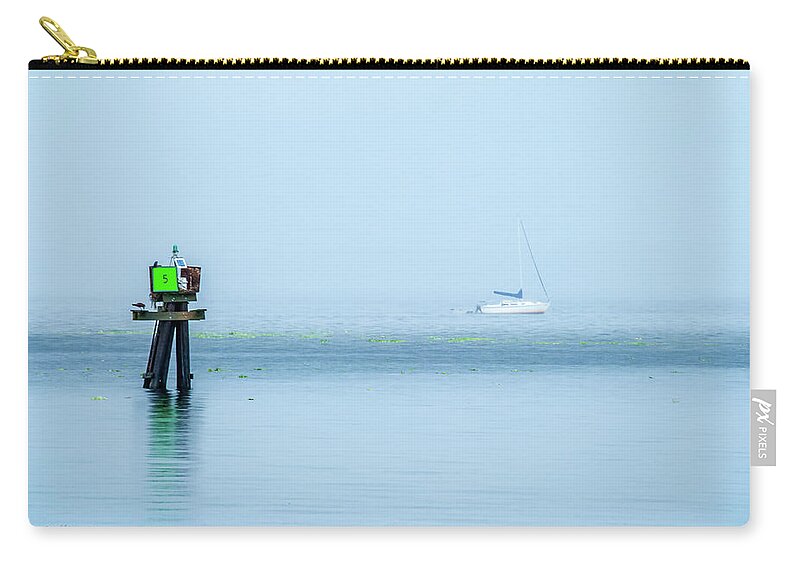 Lake Zip Pouch featuring the photograph Sailing in the Rain by Pamela Williams