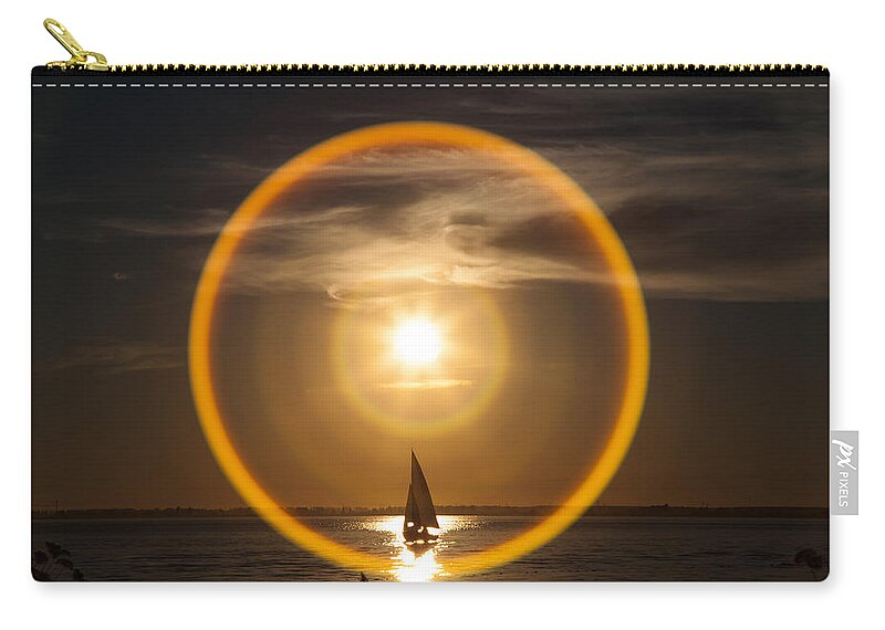 White Rock Zip Pouch featuring the photograph Sailing through the Iris by Monte Arnold