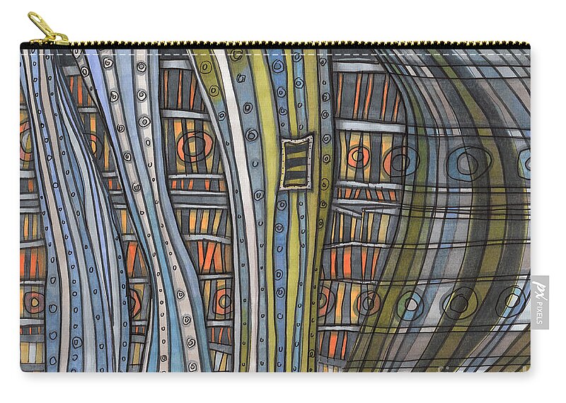 Sandra Church Zip Pouch featuring the drawing Sails by Sandra Church