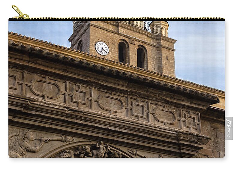 Arquitectura Zip Pouch featuring the photograph Saint Hieronymus facade of Calahorra Cathedral by RicardMN Photography