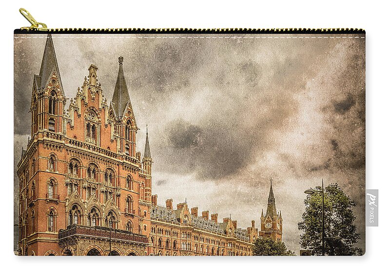 England Zip Pouch featuring the photograph London, England - Saint Pancras Station by Mark Forte