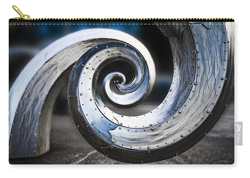Junk Zip Pouch featuring the photograph Salmon Waves by Pelo Blanco Photo