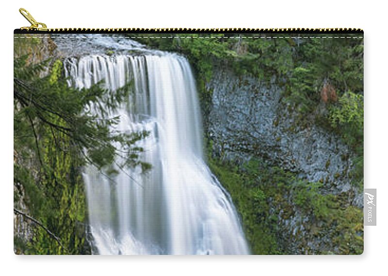 Waterfall Zip Pouch featuring the photograph Salt Creek Falls by Catherine Avilez