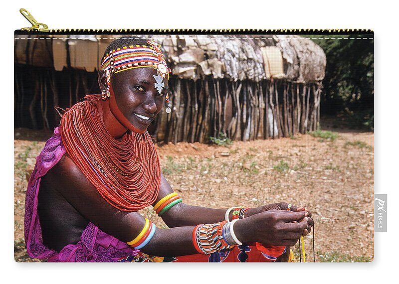 Africa Zip Pouch featuring the photograph Samburu Beauty by Michele Burgess