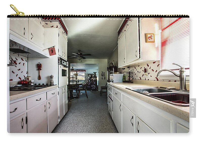 Real Estate Photography Zip Pouch featuring the photograph Sample Galley Kitchen - 908 by Jeff Kurtz