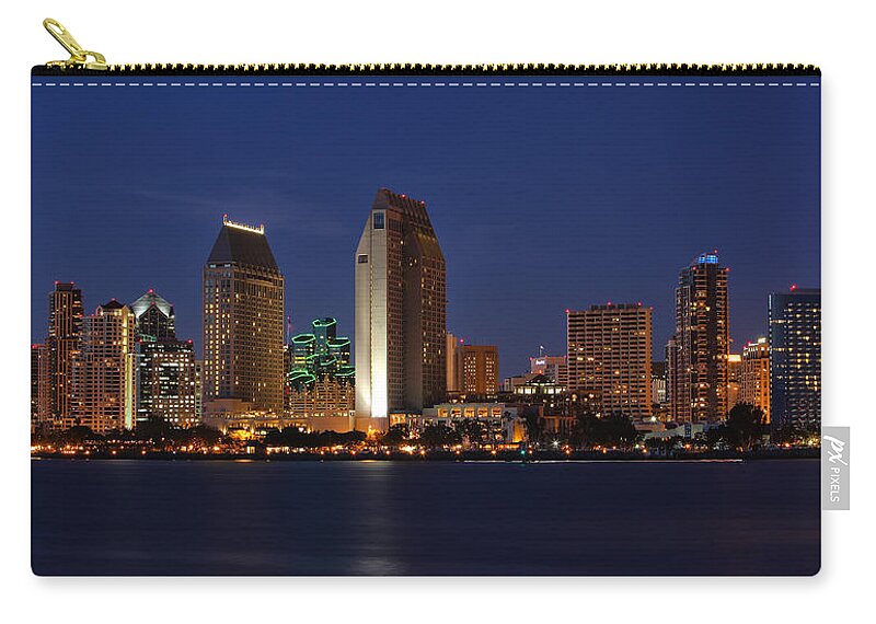 San Diego Zip Pouch featuring the photograph San Diego America's Finest City by Larry Marshall