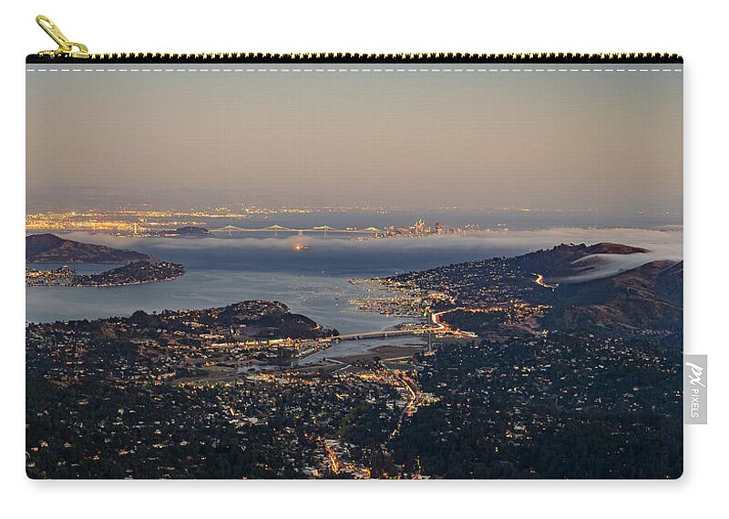 San Francisco Zip Pouch featuring the photograph San Francisco Bay Area by Mike Ronnebeck