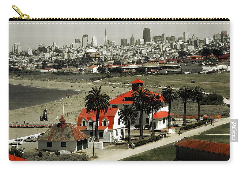 San+francisco Zip Pouch featuring the photograph San Francisco Panorama 2015 by Peter Potter
