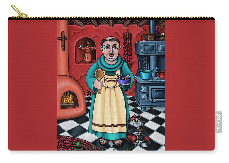 San Pascual Carry-all Pouch featuring the painting San Pascual Paschal by Victoria De Almeida
