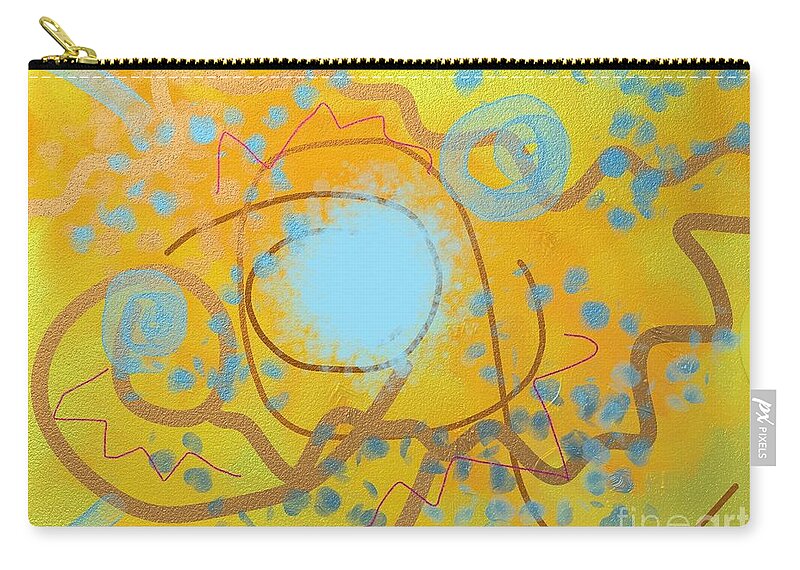 Abstract Zip Pouch featuring the digital art Sand and water by Chani Demuijlder