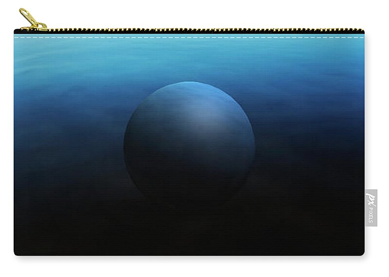 Particles Carry-all Pouch featuring the digital art Sand Sphere by Pelo Blanco Photo