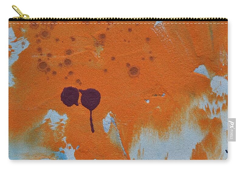 Abstract Zip Pouch featuring the painting Sand Tile AM214124 by Eduard Meinema