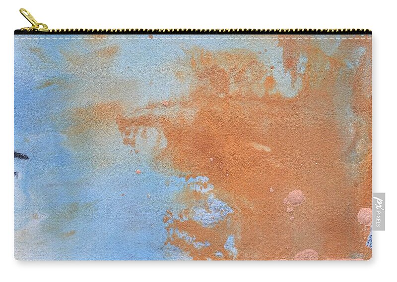 Abstract Zip Pouch featuring the painting SandTile AM214123 by Eduard Meinema