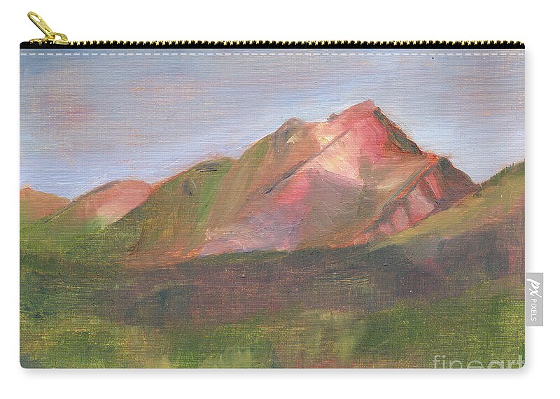 Colorado Zip Pouch featuring the painting Sangres I by Lilibeth Andre