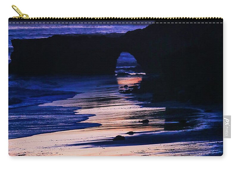 Santa Cruz Zip Pouch featuring the photograph Santa Cruz Sunset by Dr Janine Williams