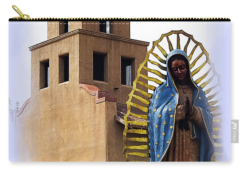 Church Zip Pouch featuring the photograph Santuario de Guadalupe Santa Fe New Mexico by Kurt Van Wagner