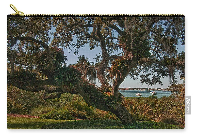 Garden Zip Pouch featuring the photograph Sarasota Bay View by Mitch Spence