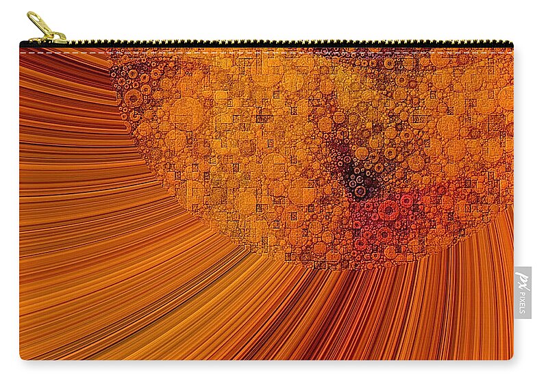 Sun Zip Pouch featuring the digital art Saturated in Sun Rays by Susan Maxwell Schmidt