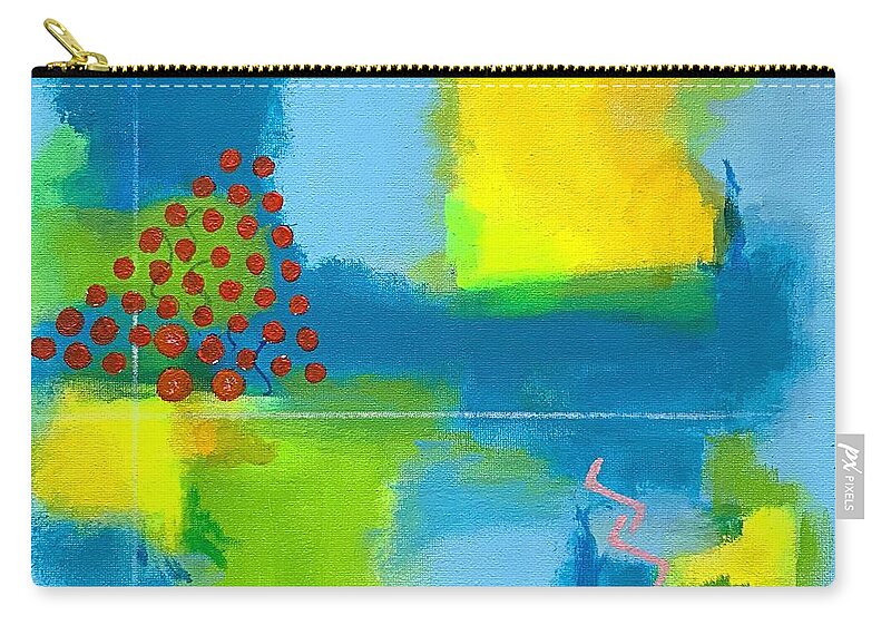 Abstract Zip Pouch featuring the painting Saturday Morning by Susan Kayler