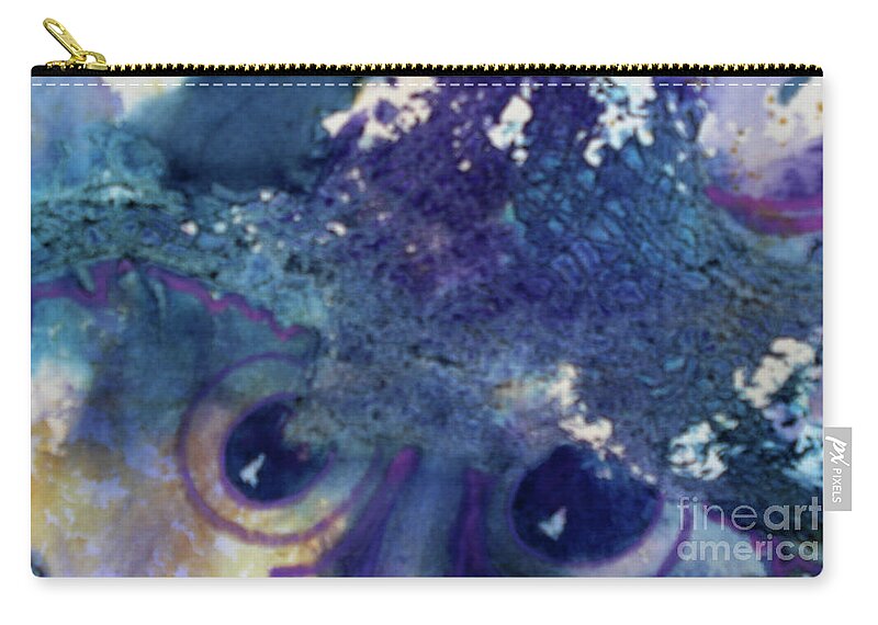 Painting Zip Pouch featuring the painting Scarecrow Eyes by Kathy Braud